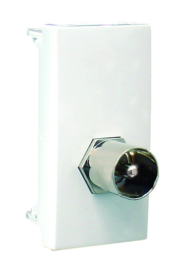 Módulo com Conetor IEC Macho / Tipo F - 1 Módulo