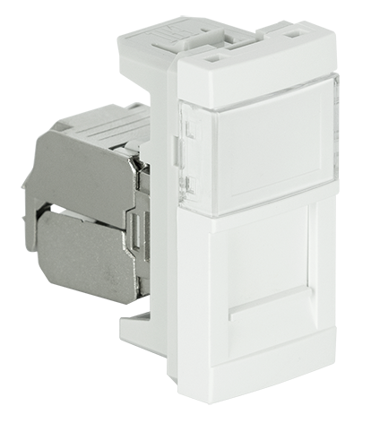 Módulo com conetor RJ45 Cat. 6A STP - 1 Mód. 
