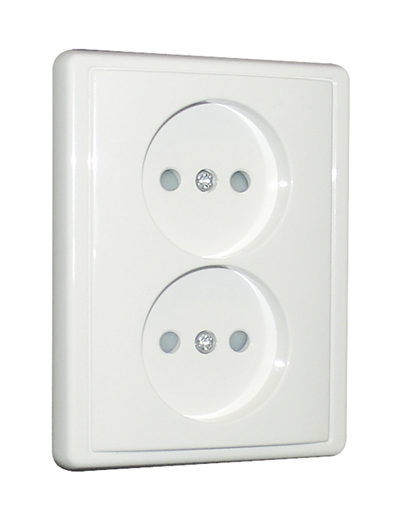 Prise Double de Courant Monobloc 2P avec Protection