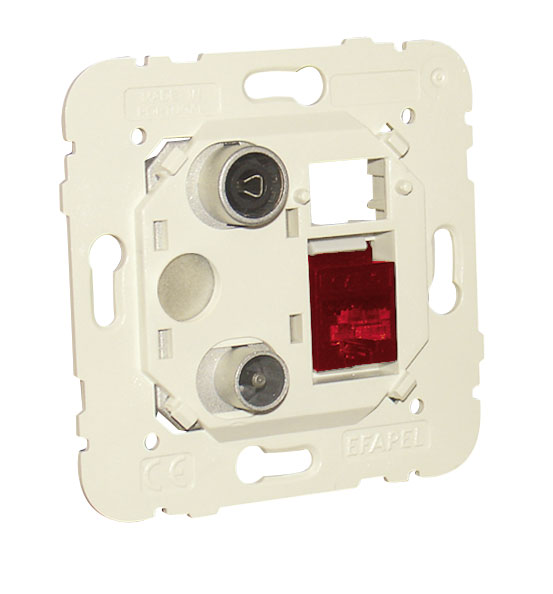 Tomada Mista R - TV - RJ45 Cat. 6 UTP Estrela